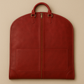 Luxury Burgundy Leather Suit Carrier