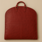 Luxury Burgundy Leather Suit Carrier