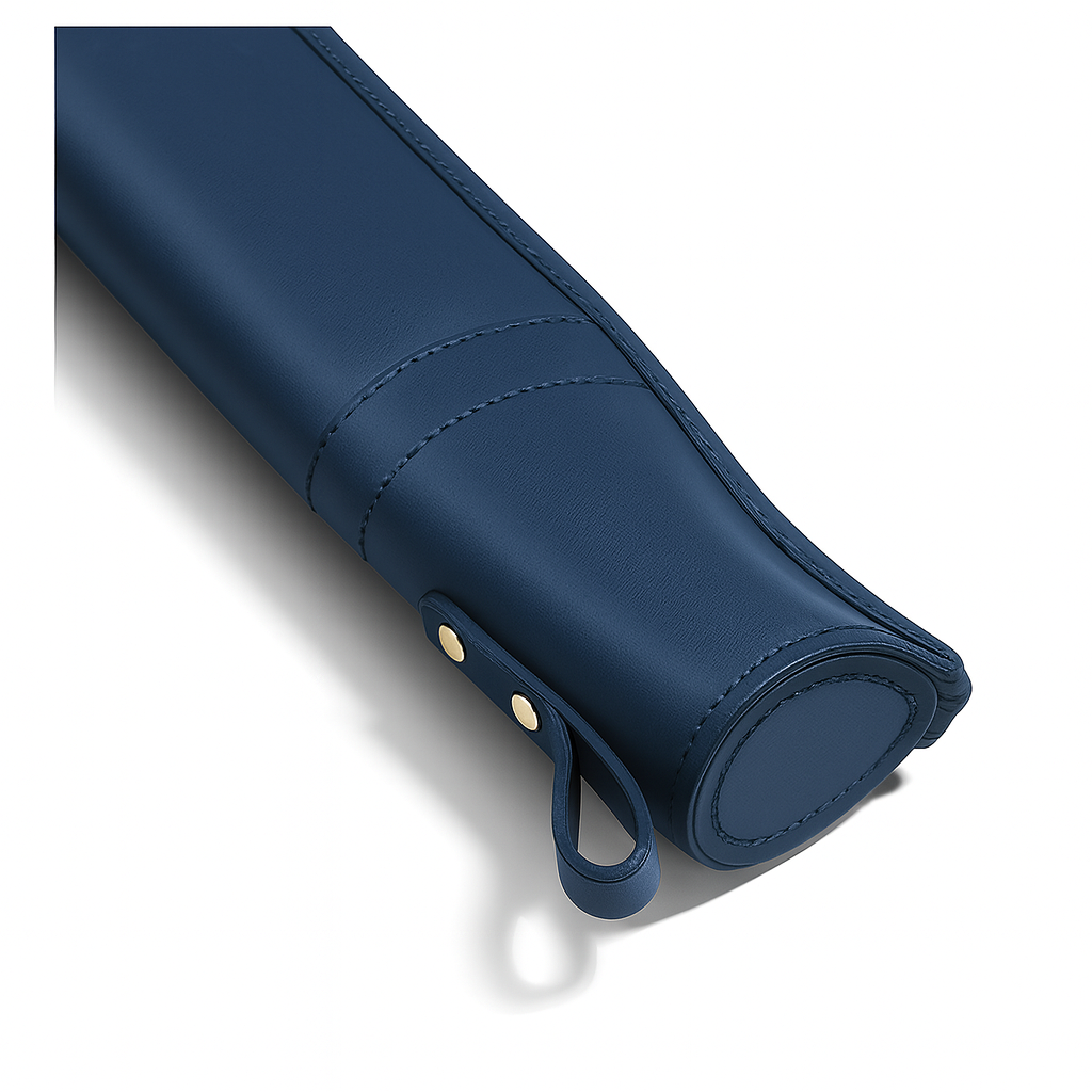 Handcrafted Navy Blue Leather Rifle Case — Premium Gun Slip