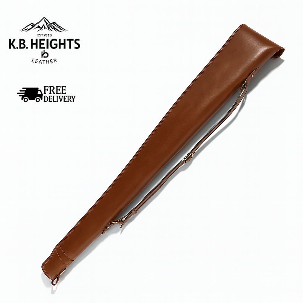 Premium Black Leather Gun Case