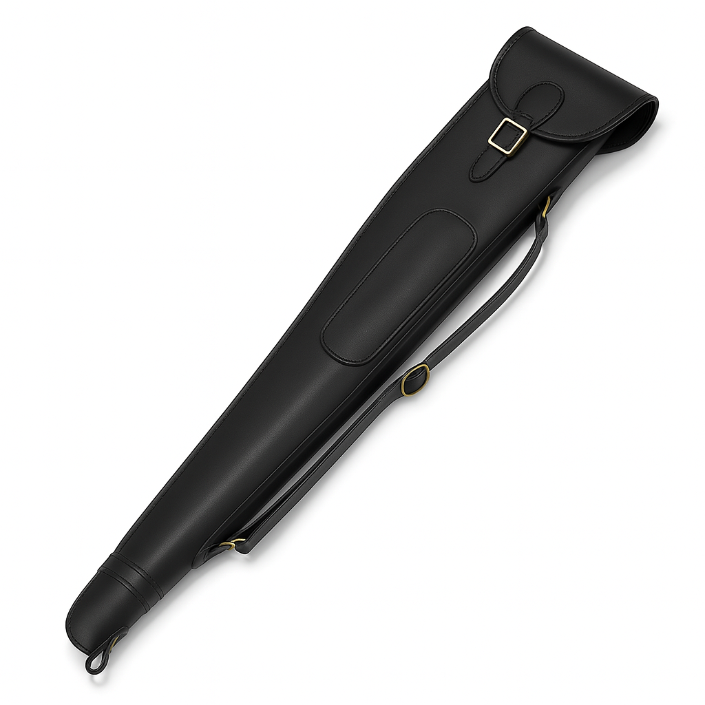 Premium Black Leather Gun Case