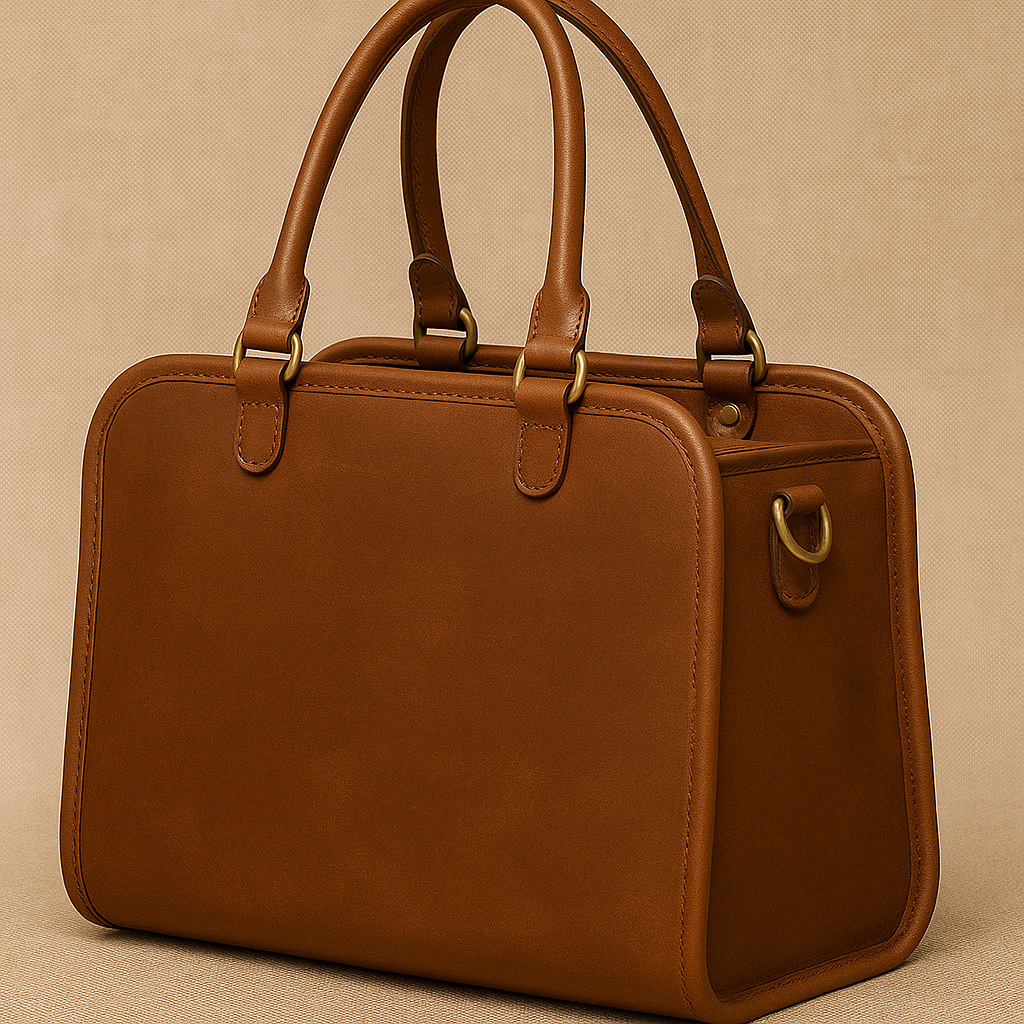 Premium Leather Pet Carrier - Brown