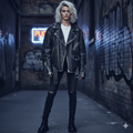 Black Leather Biker Jacket - Contrast Stitch Moto Style