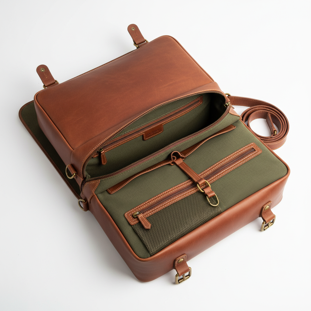 Premium Leather Messenger Bag